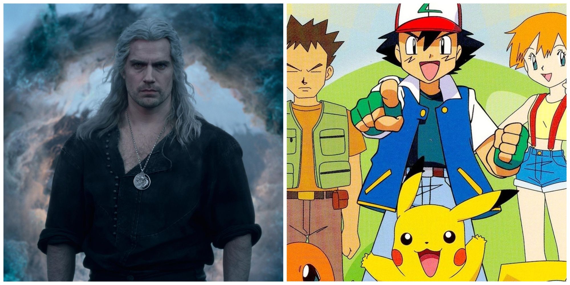 (Left) The Witcher tv show (Right) Pokemon original tv show