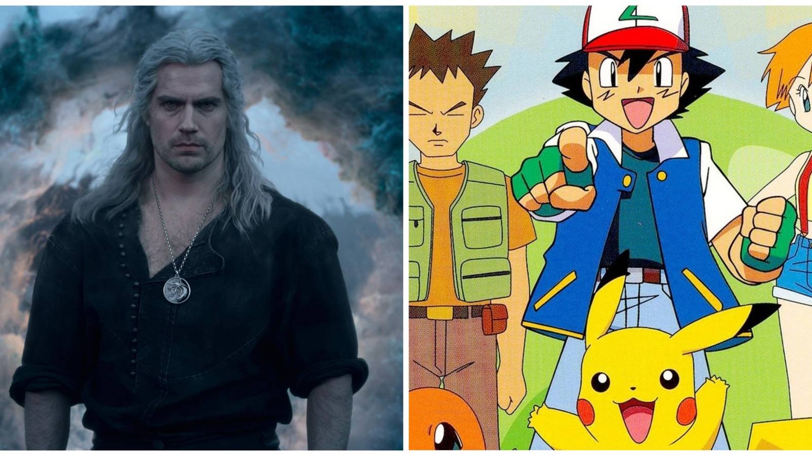 (Left) The Witcher tv show (Right) Pokemon original tv show