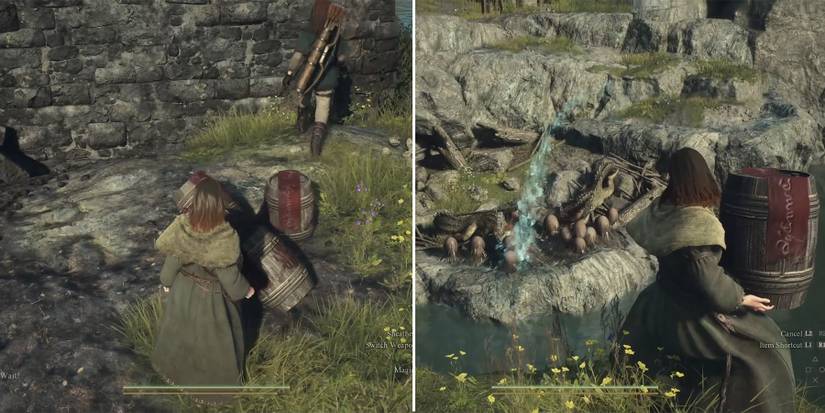 throwing explosives at suarians in dragons dogma 2