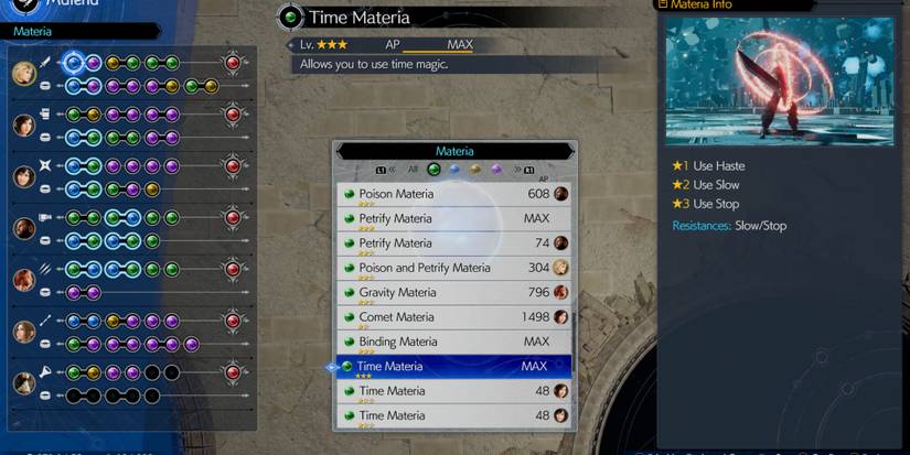 Time Materia in Final Fantasy 7 Rebirth
