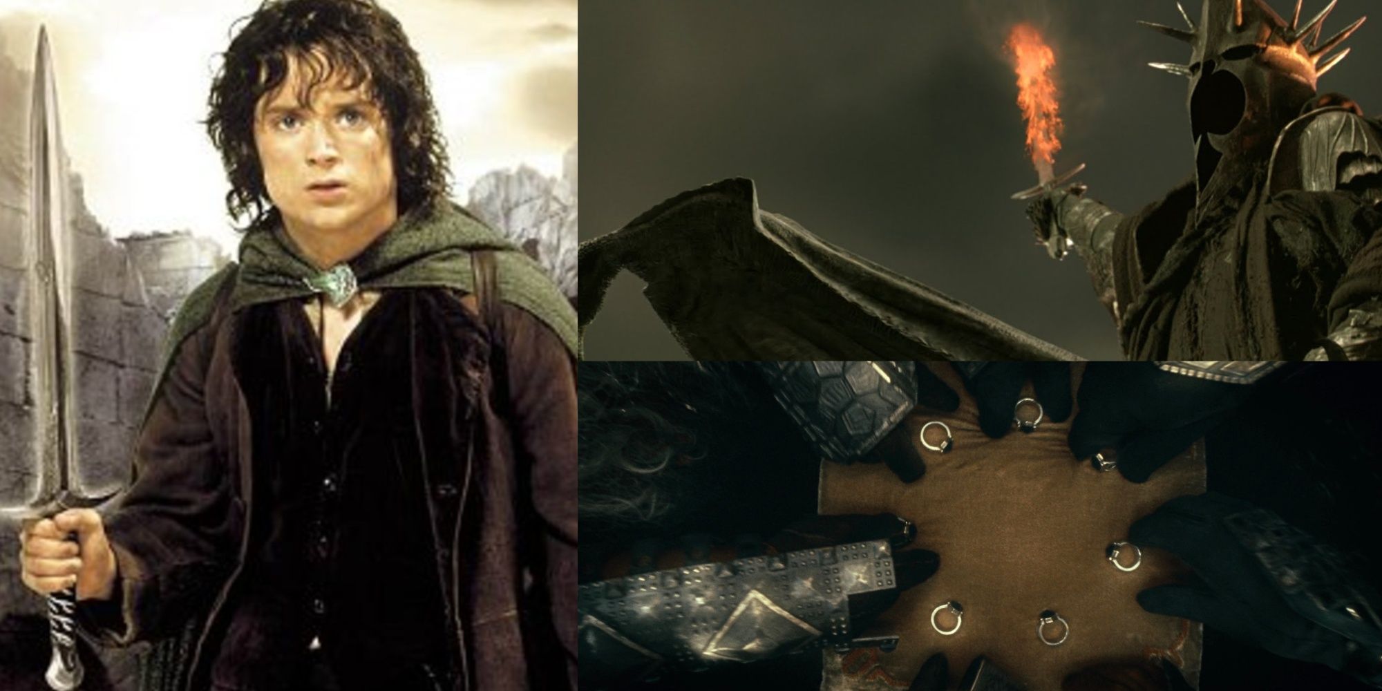 title image darest characers in Lord of the Rings Frodo ith Sting The Witch King The Dwarven Rings