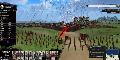 A group of archers firing arrows in Total War: Three Kingdoms