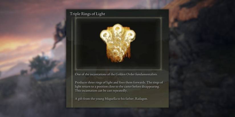 Triple Rings of Light Incantation in Elden Ring