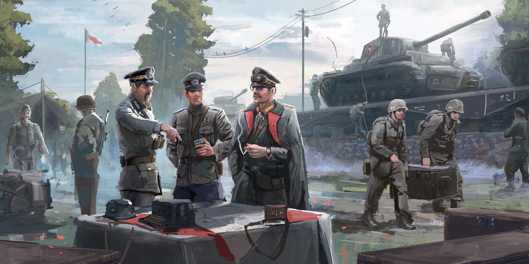 Troops gathering in Hearts of Iron 4