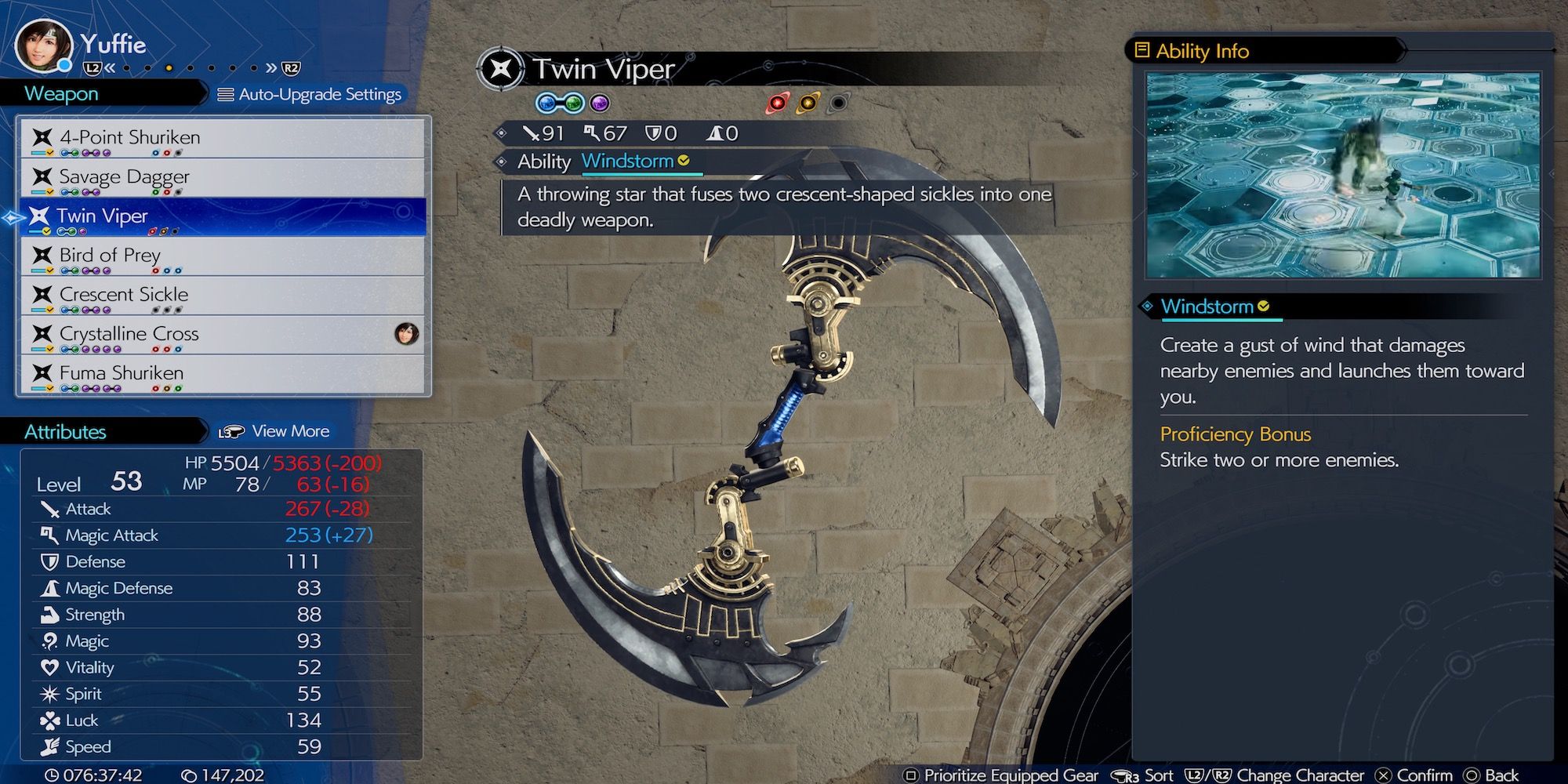 Twin Viper weapon in Final Fantasy 7 Rebirth
