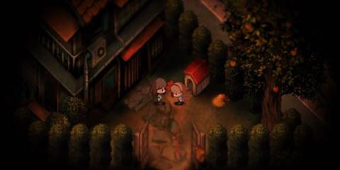 two characters from Yomawari Night Alone