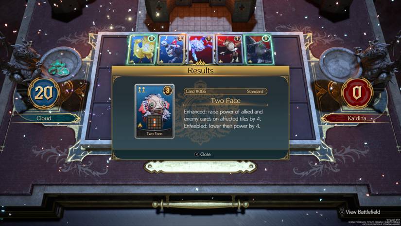 Two Face Reward for defeating Ka'dina Final Fantasy 7 Rebirth