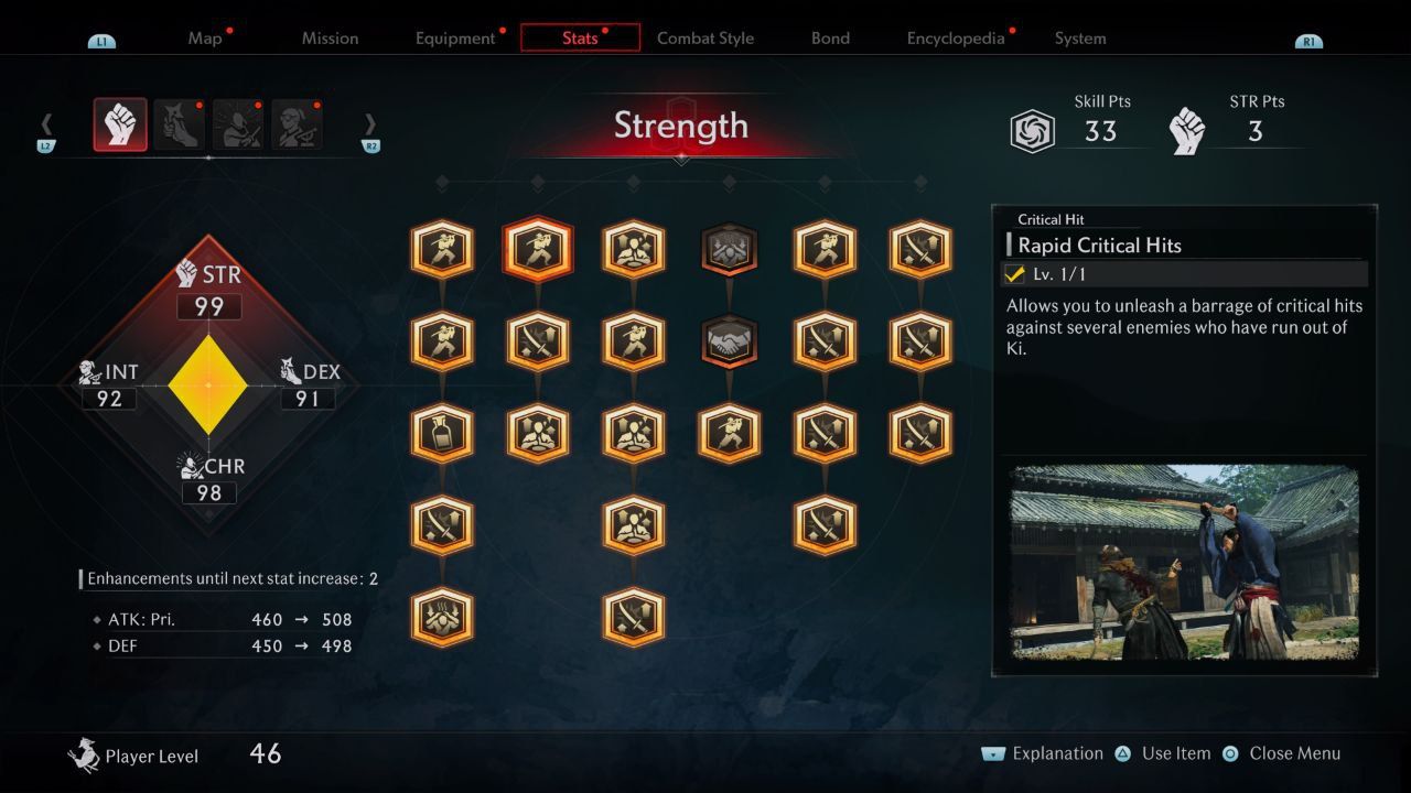 Types of Skill Points in Rise of the Ronin