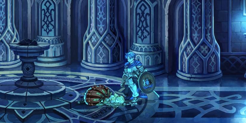 Image of Alain and Scarlett during a cutscene in Unicorn Overlord