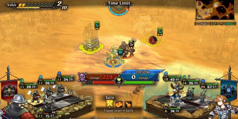 Image of Fran's Unit taking on enemies in Unicorn Overlord