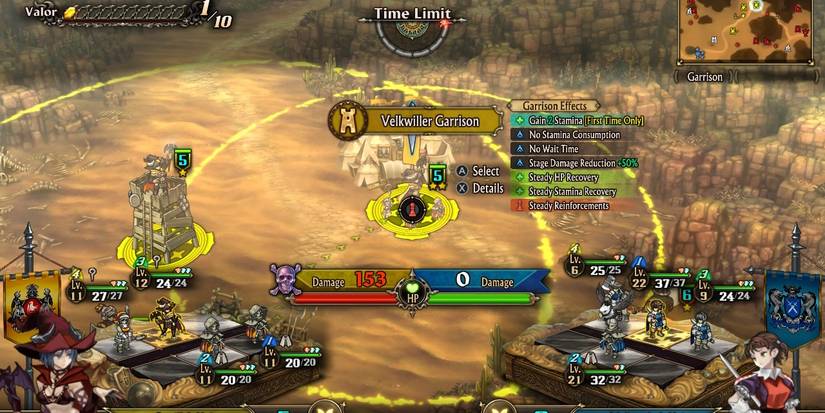 Image of Melisandre's Unit taking on sorcerers in Unicorn Overlord