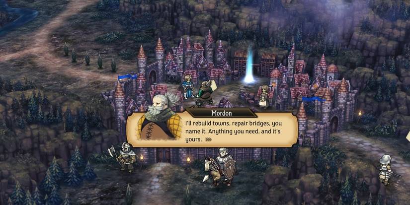 Image of Mordon offering help to fix bridges in Unicorn Overlord