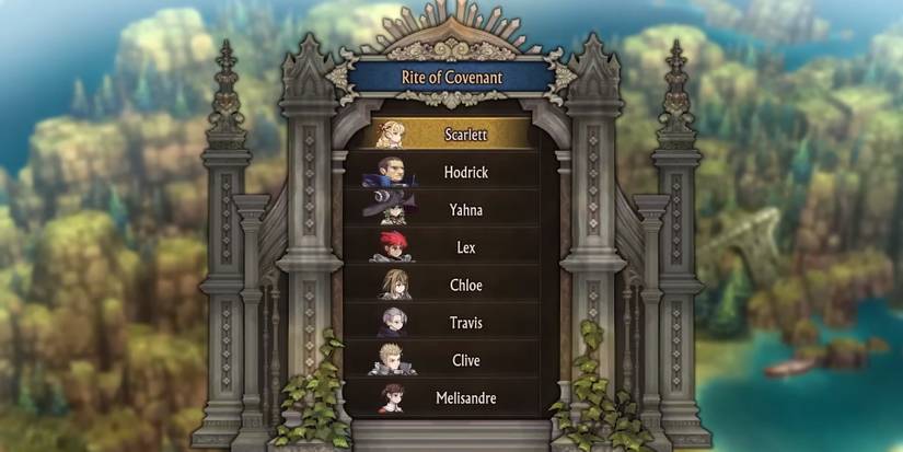 Image of Alain choosing the Rite of Covenant character to get married to in Unicorn Overlord