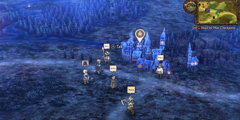 Image of Alain standing next to Sharon as a stationed guard in Unicorn Overlord