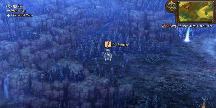 Image of Alain examining a Stone Circle in Unicorn Overlord