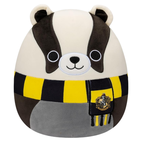 This image shows a Hufflepuff Badger puff with a scarf.