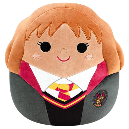 This image shows a Hermione Granger round plush in her Hogwarts robes.