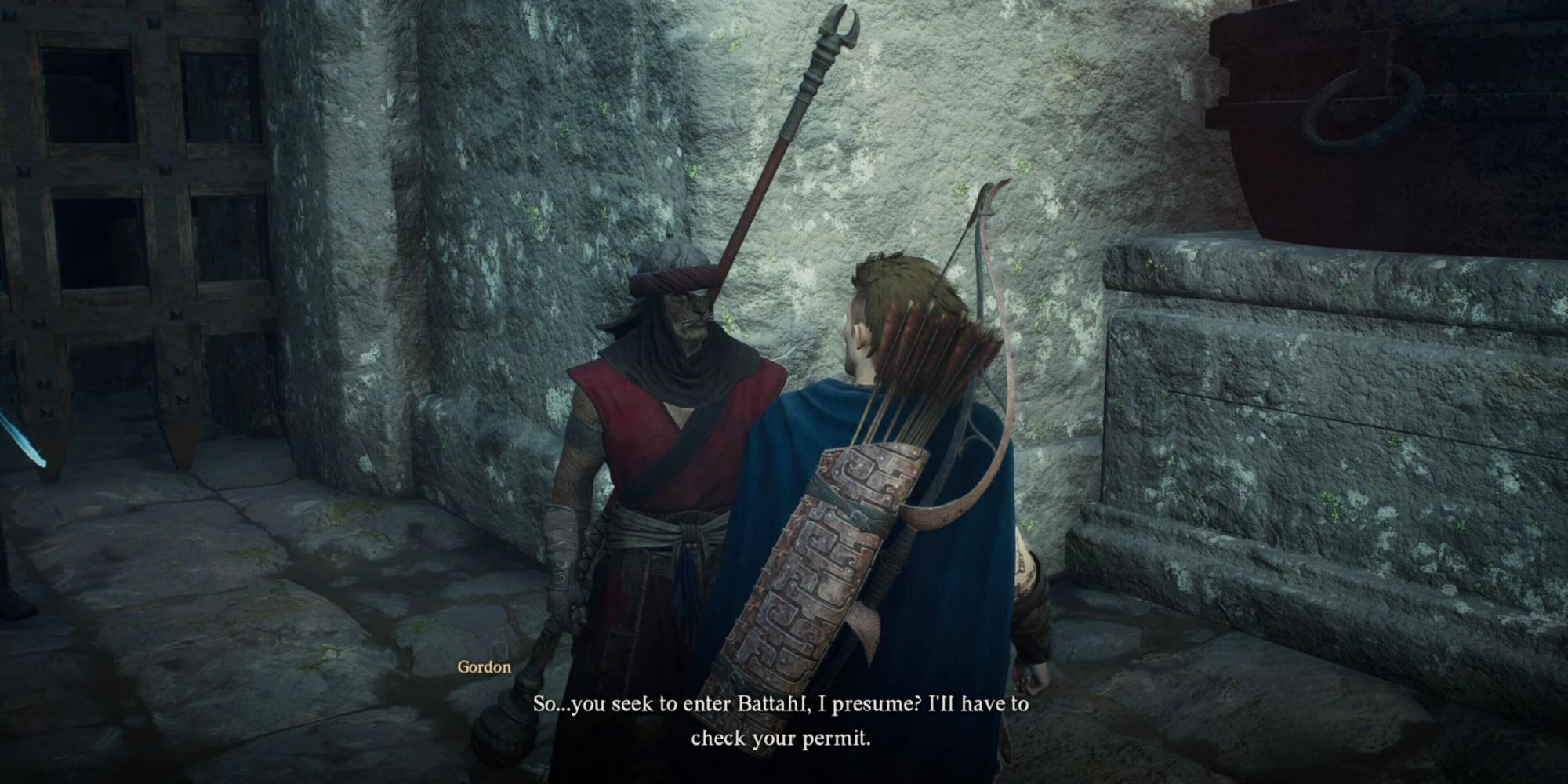 A guard talking to a player in Dragon's Dogma 2