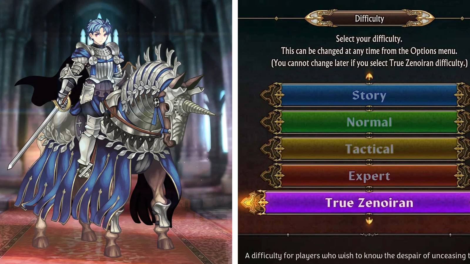 Difficulty settings in Unicorn Overlord