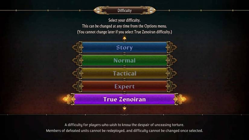 Unicorn Overlord's difficulty settings postgame