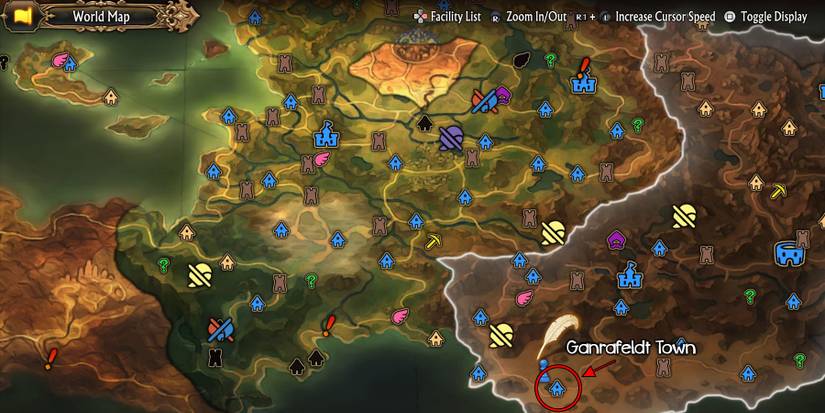 Ganrafeldt Town location in Drakenhold in Unicorn Overlord