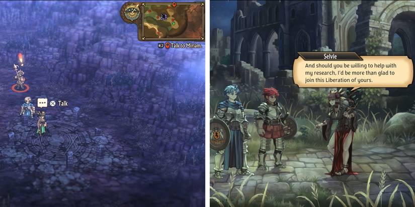 Speaking with Selvie in Unicorn Overlord