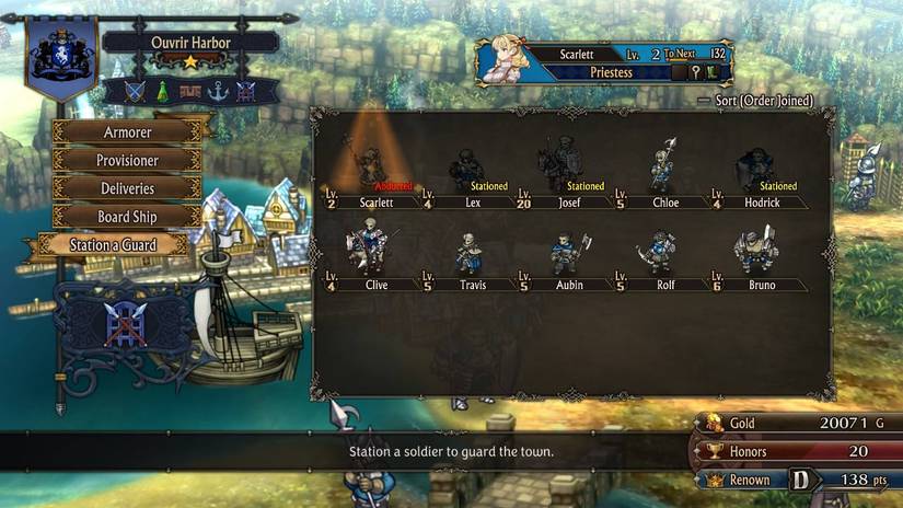 Stationing a guard in Unicorn Overlord