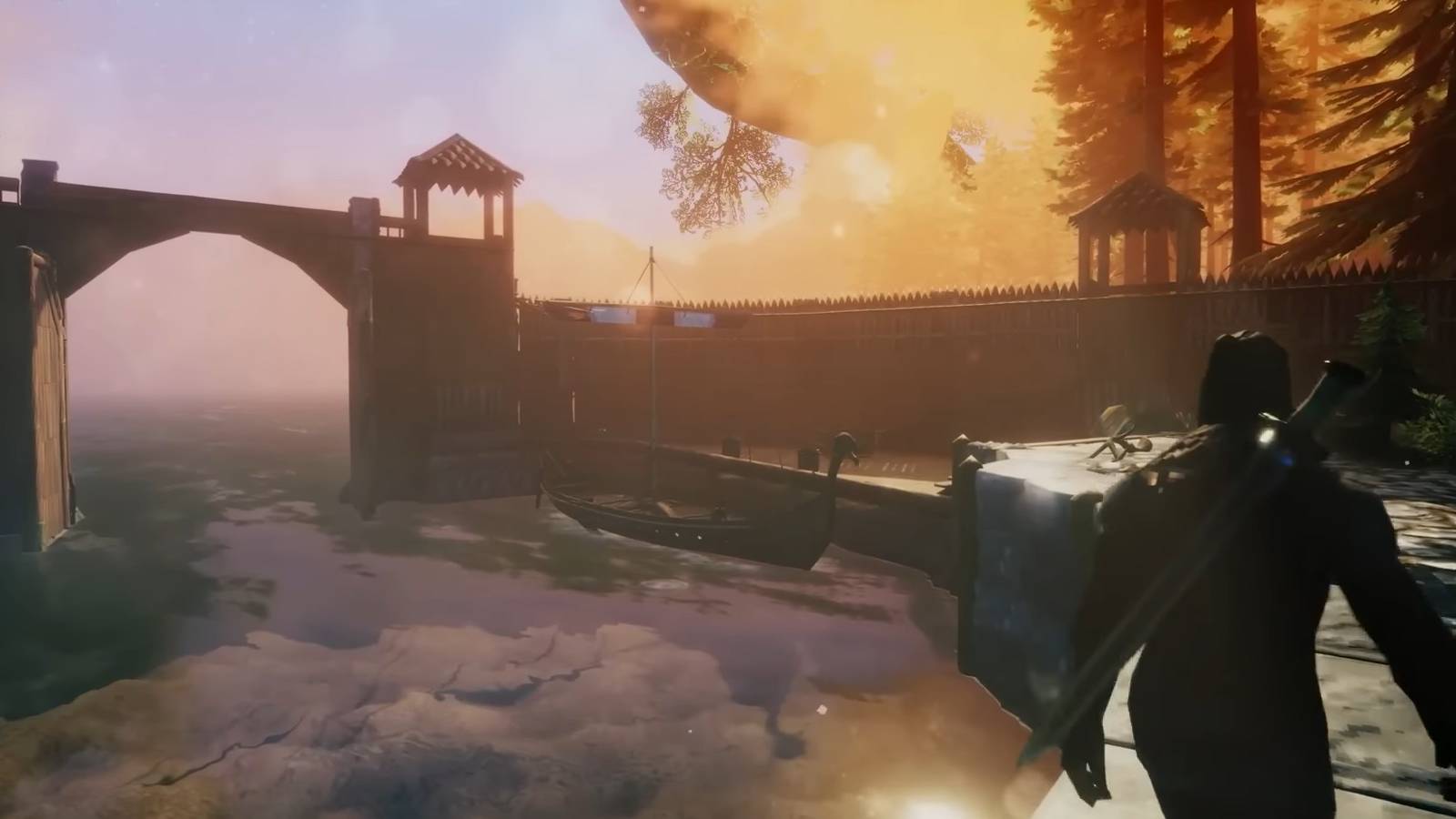 Valheim Viking Base With Longboat