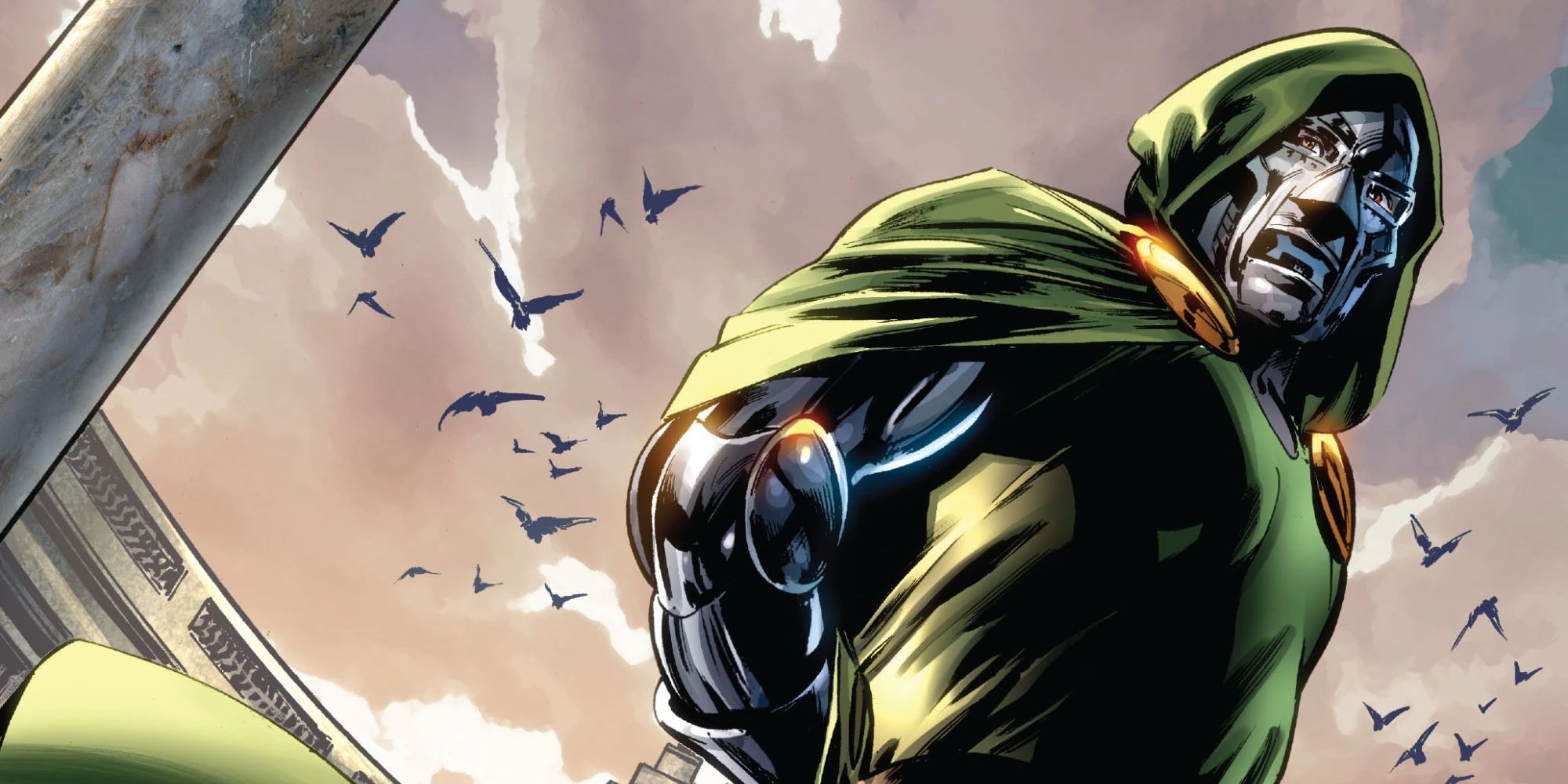 Victor von Doom standing in his iconic costume