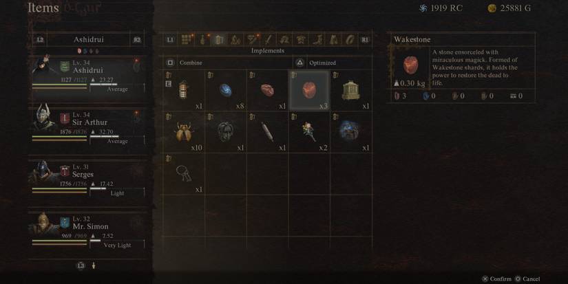 Wakestone in Inventory in Dragon's Dogma 2