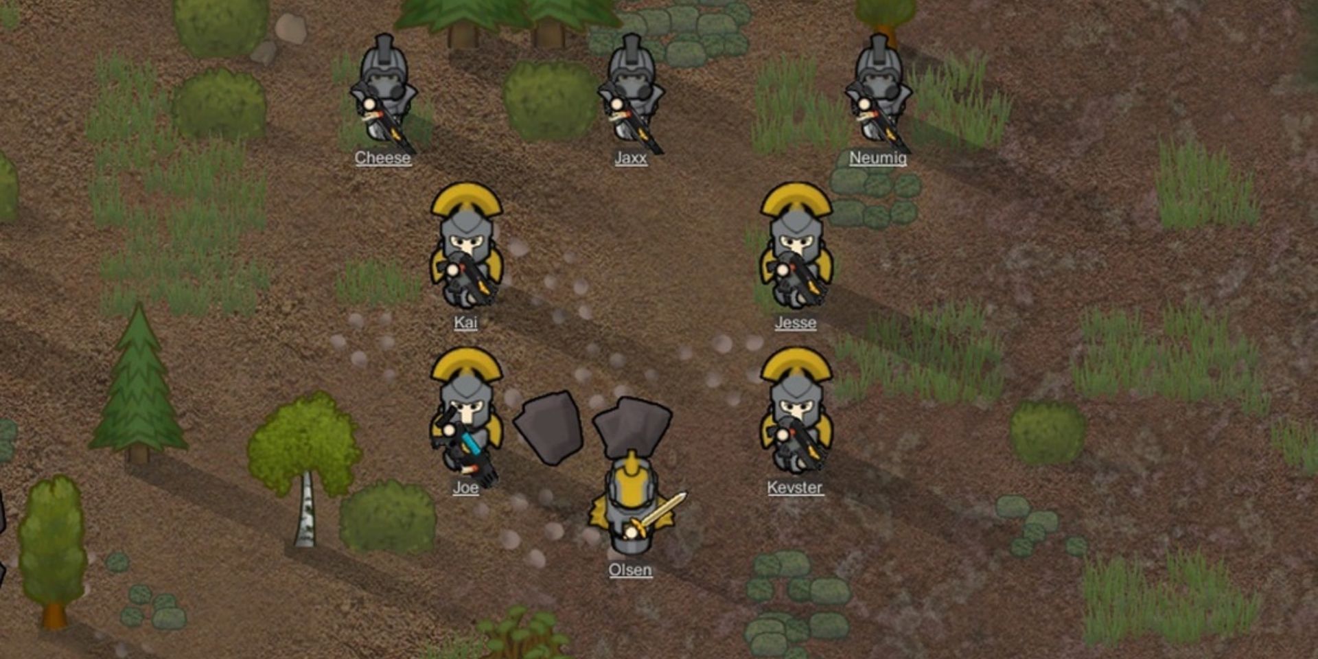 A formation of soldiers in Warhammer 40.000