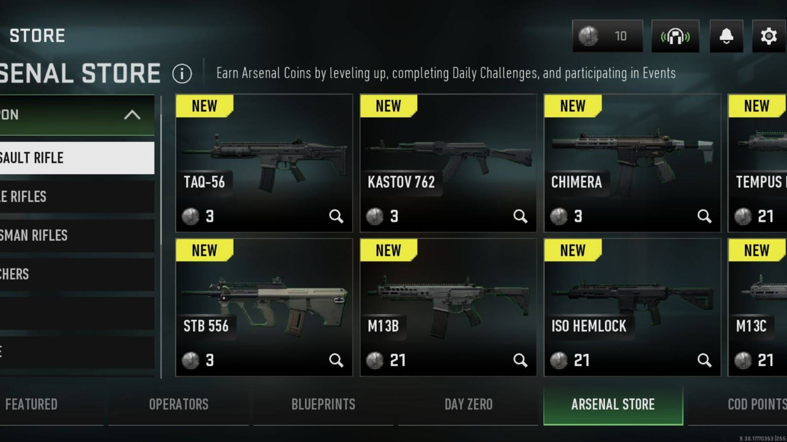 Warzone Mobile weapons
