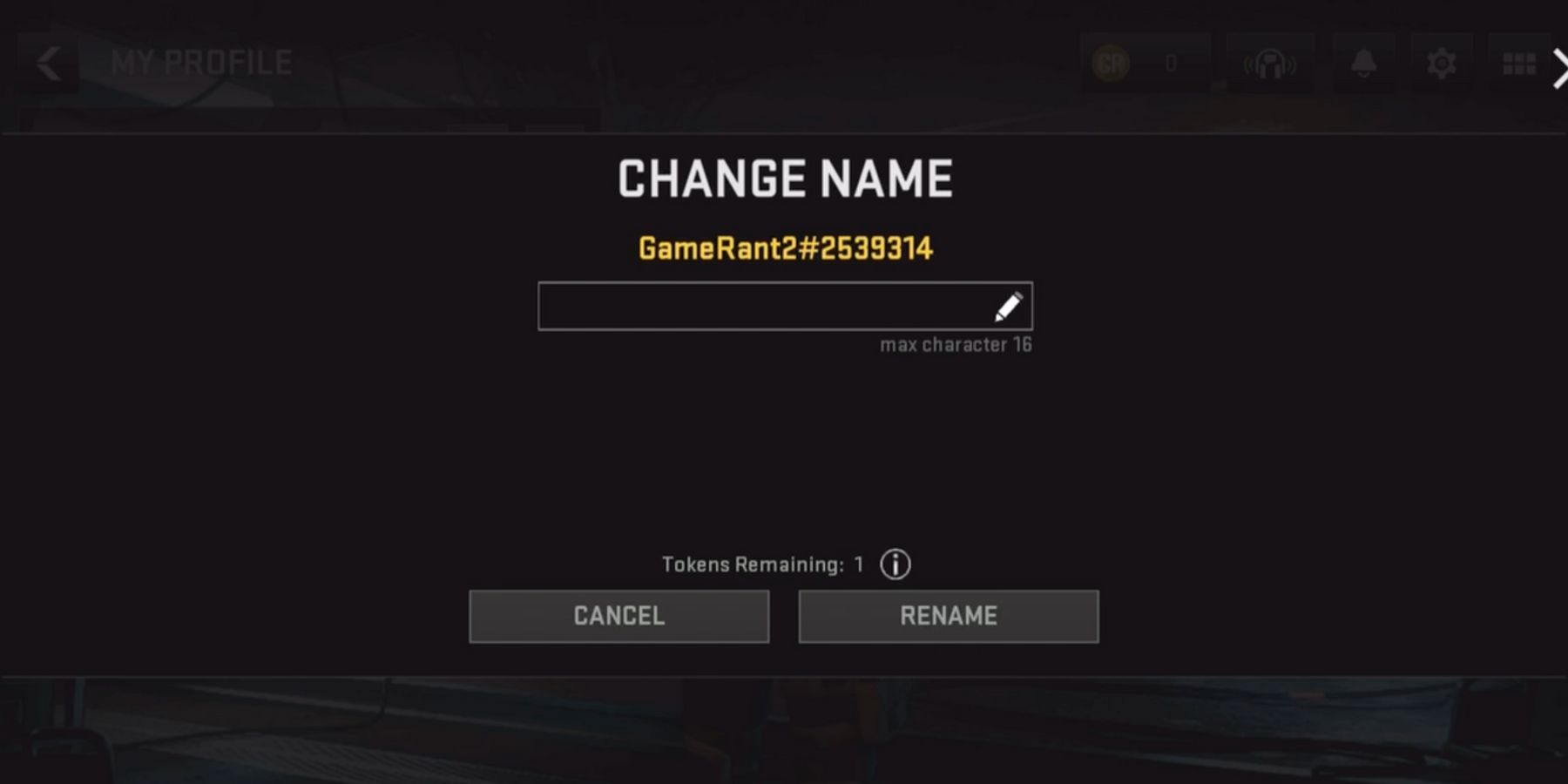 Warzone Mobile: Change Username