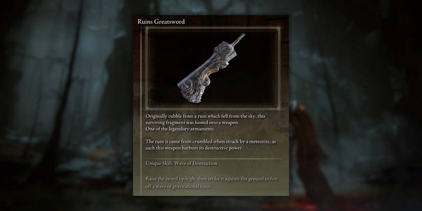 Ruins Greatsword in Elden Ring