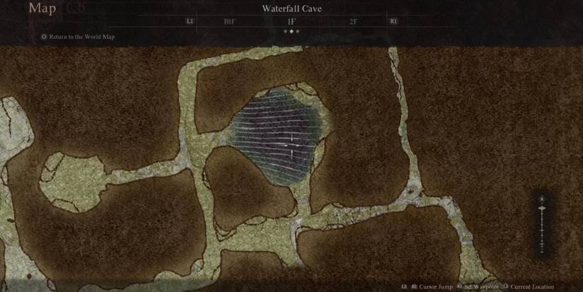 Waterfall Cave 1F Map in Dragon's Dogma 2