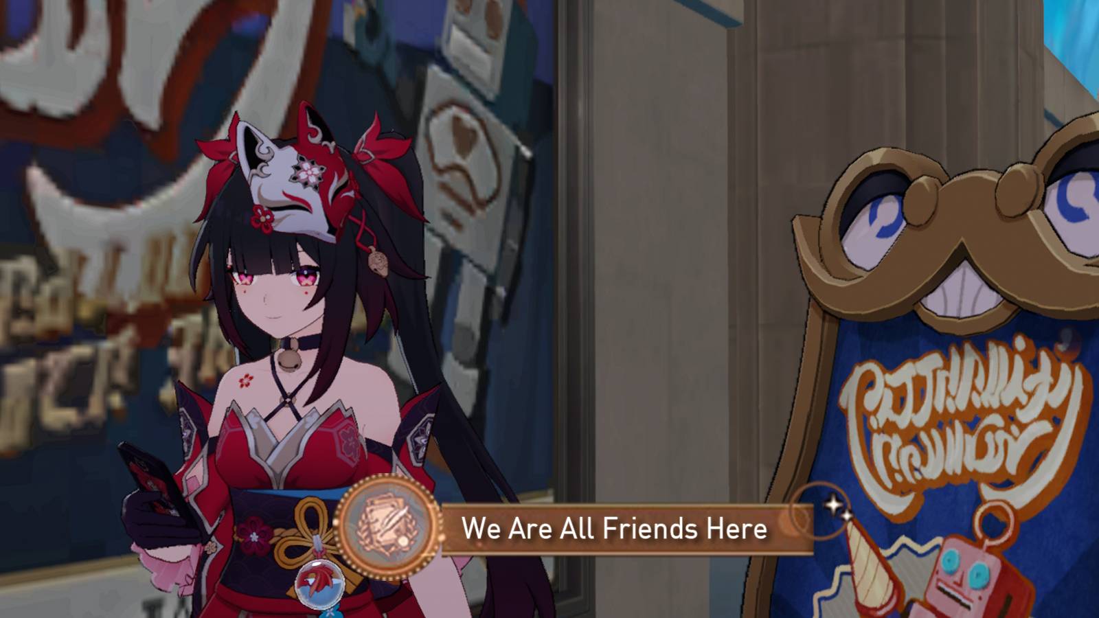 we are all friends here achievement in honkai star rail billboard locations