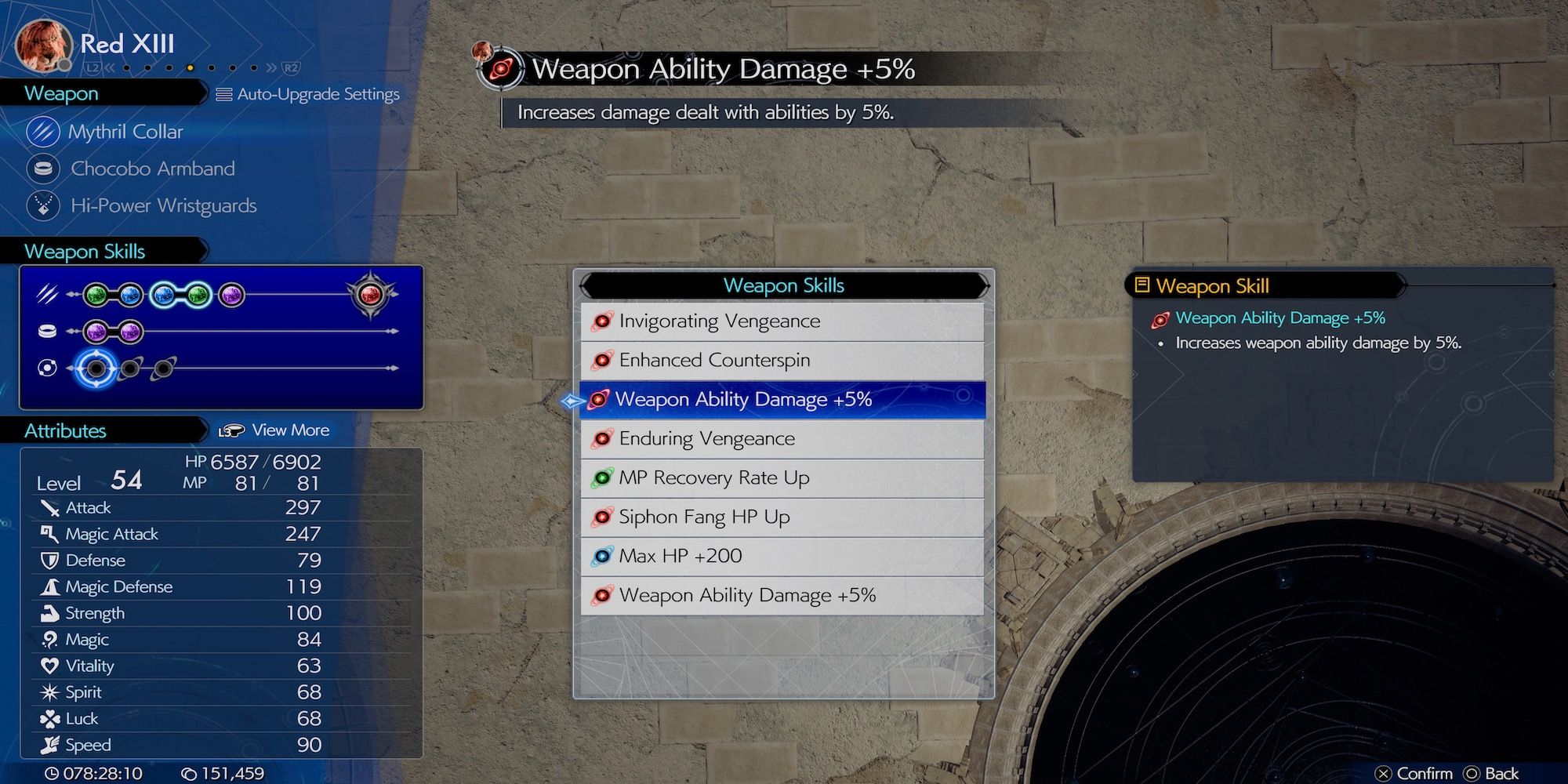 Weapon Ability Damage +5% weapon skill in Final Fantasy 7 Rebirth