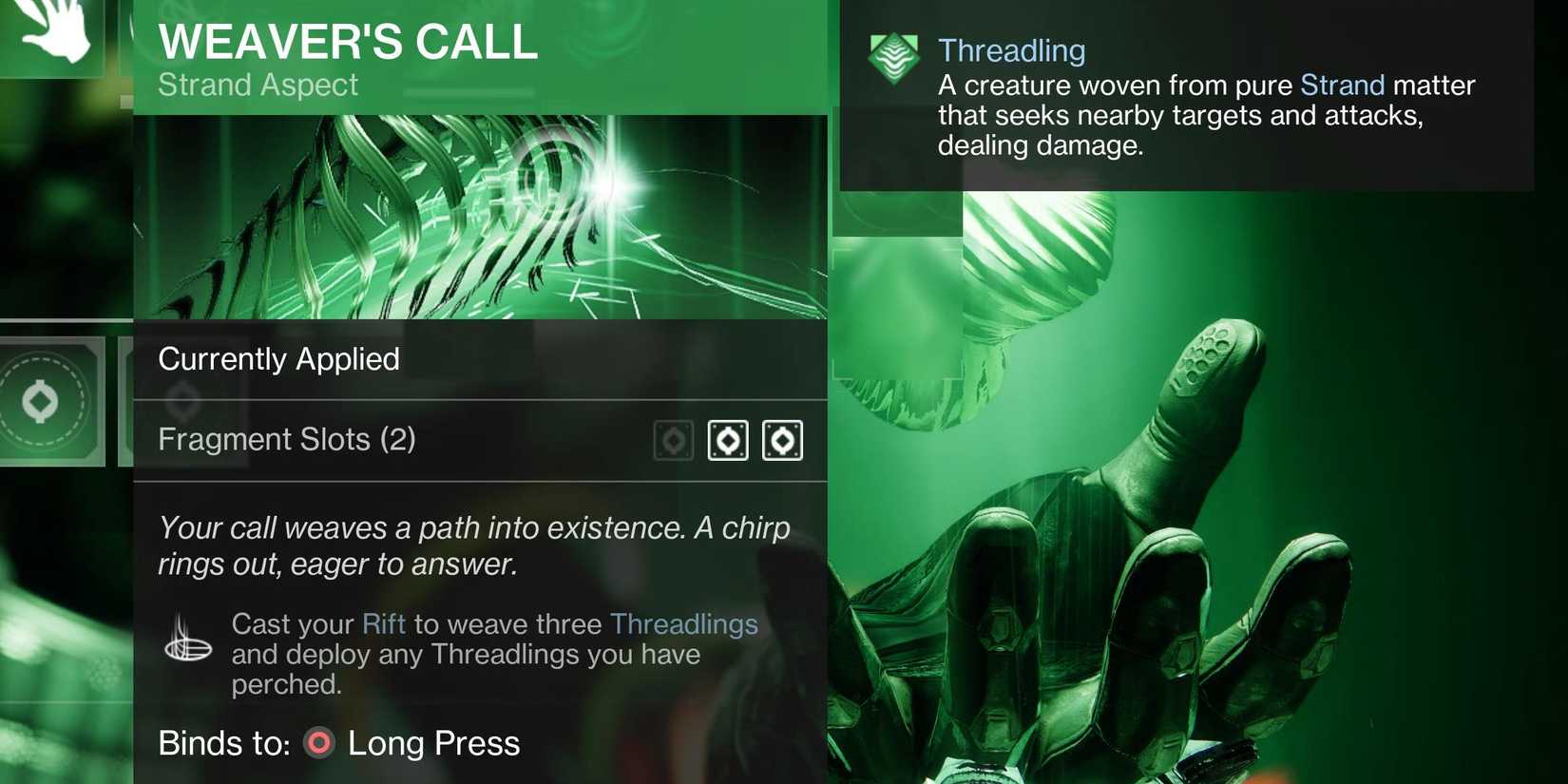 Perched Threadlings Best Strand Aspects In Destiny 2