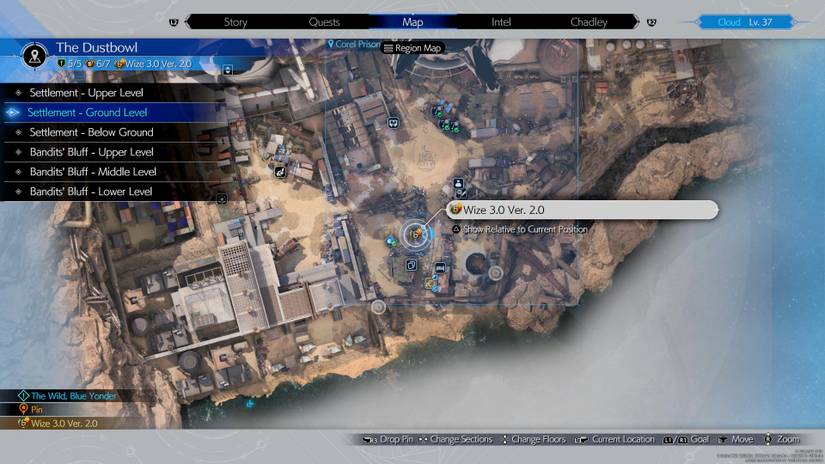 Wize 3.0 Ver 2.0 in The Dustbowl Final Fantasy 7 Rebirth