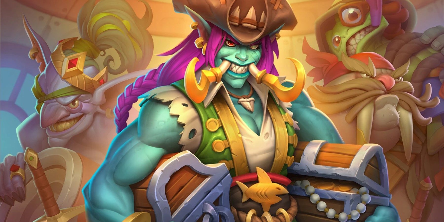 captain hooktusk a troll pirate from hearthstone voyage to the sunken city wow