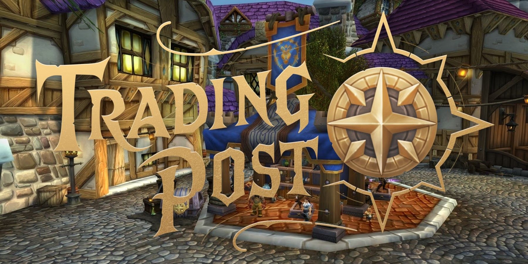 the trading post logo from wow over the alliance trading post