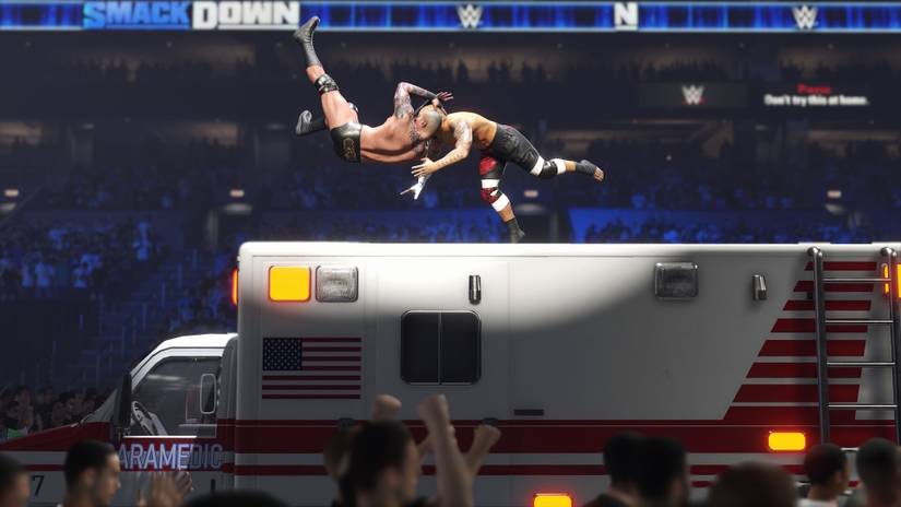 wwe 2k24 ambulance match rko