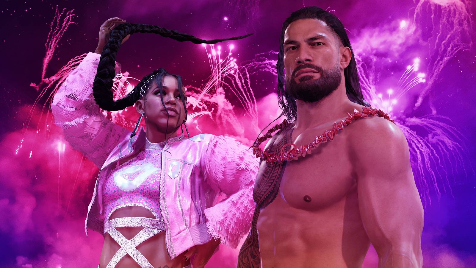 wwe 2k24 bianca belair and roman reigns
