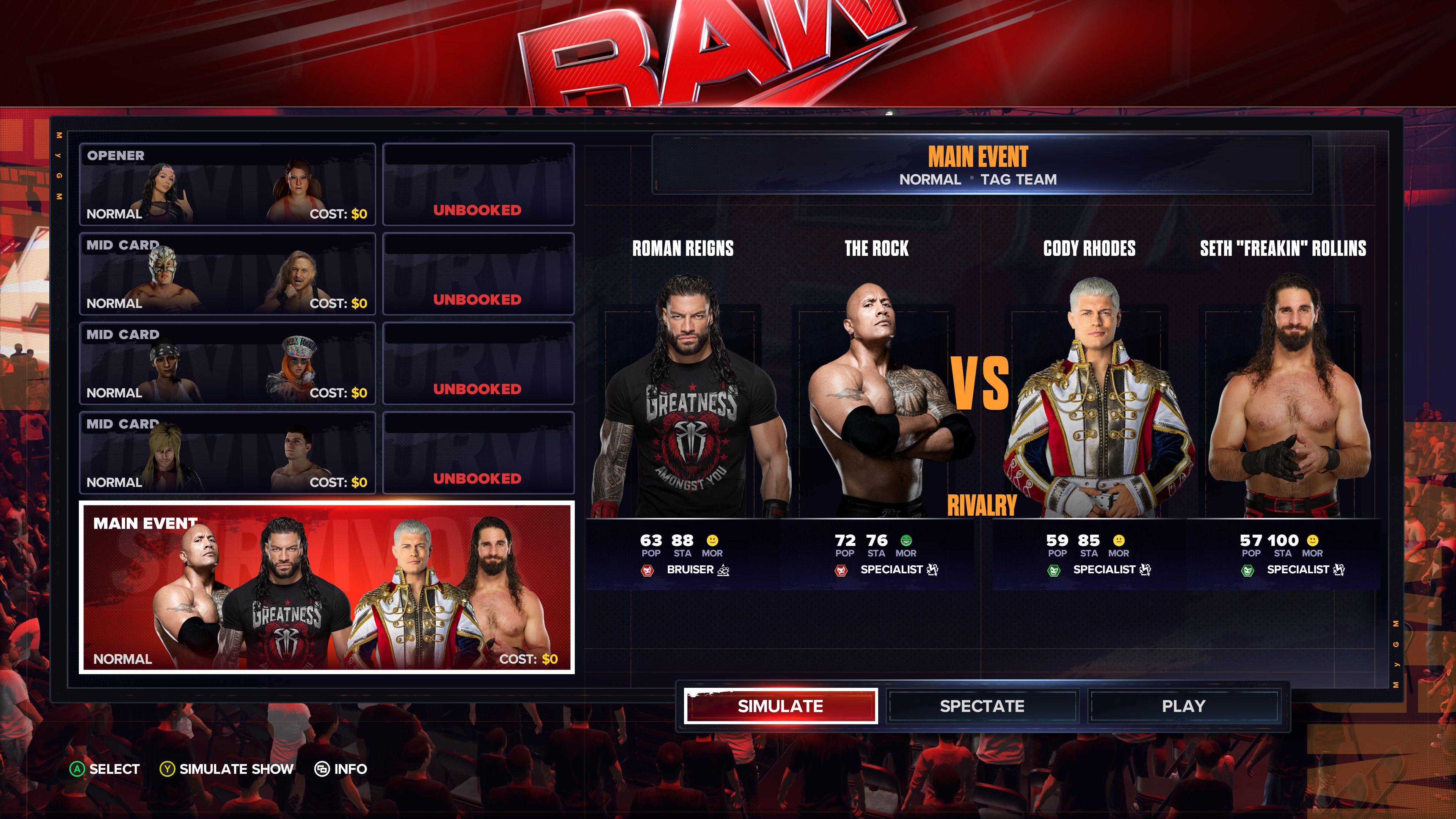 WWE 2K24 Bloodline Tag Match