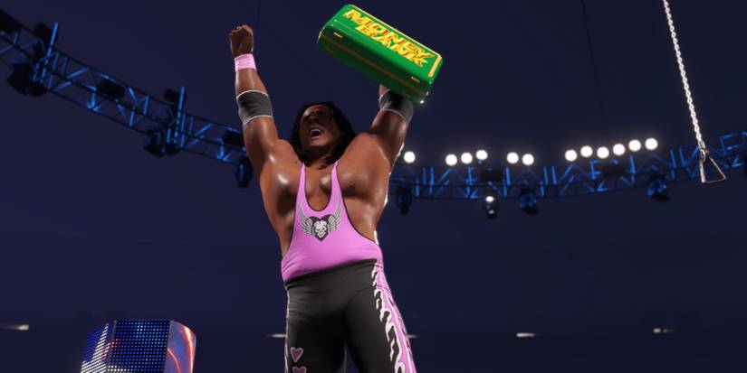 WWE 2K24 -  Bret winning the MITB match
