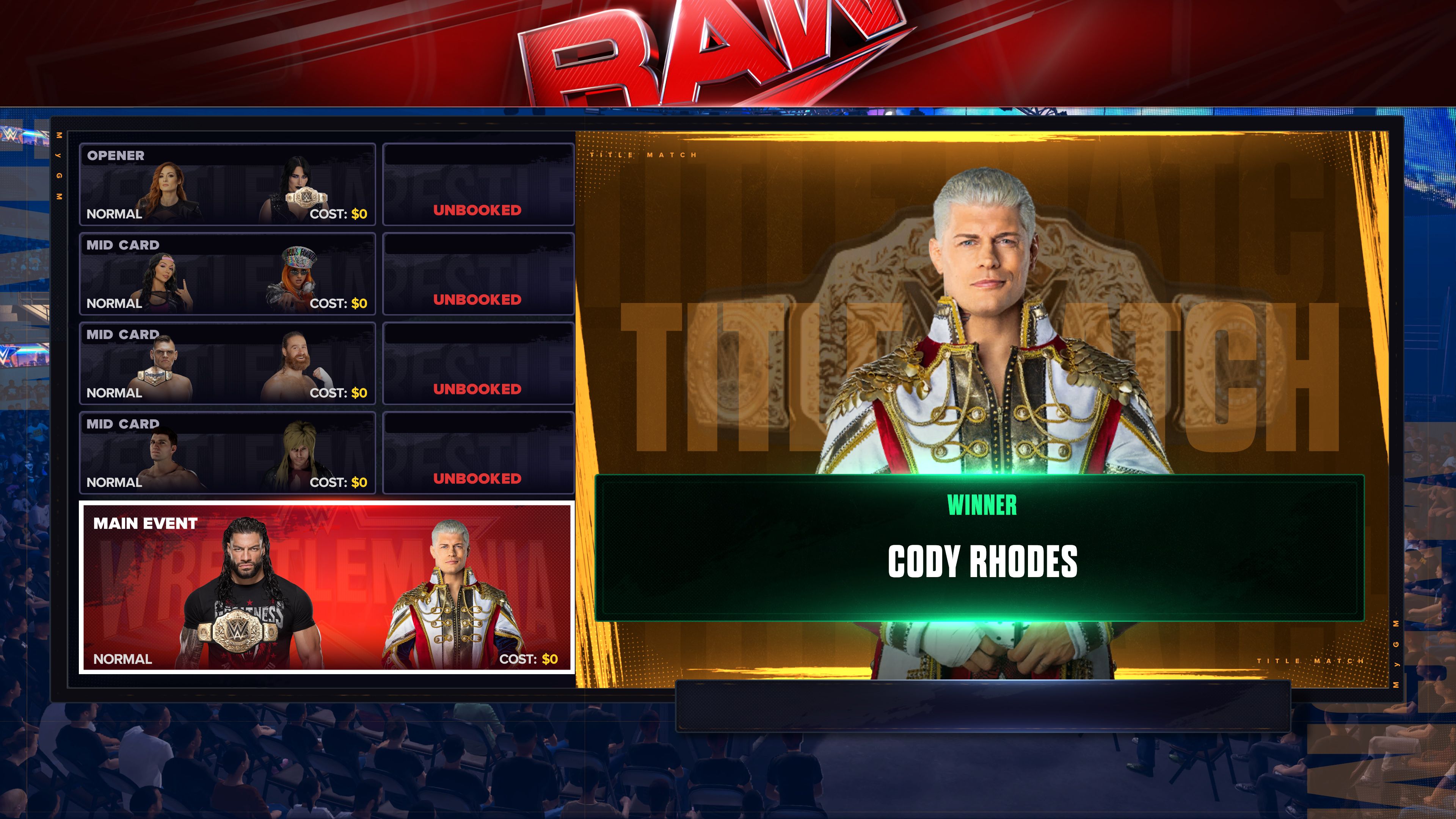 WWE 2K24 Cody Rhodes Wins