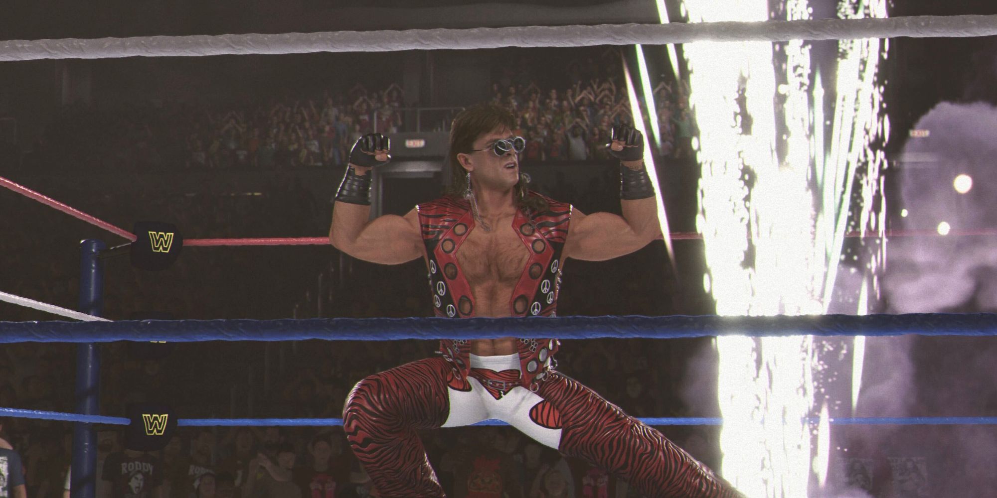 Shawn Michaels during his entrance in WWE 2K24