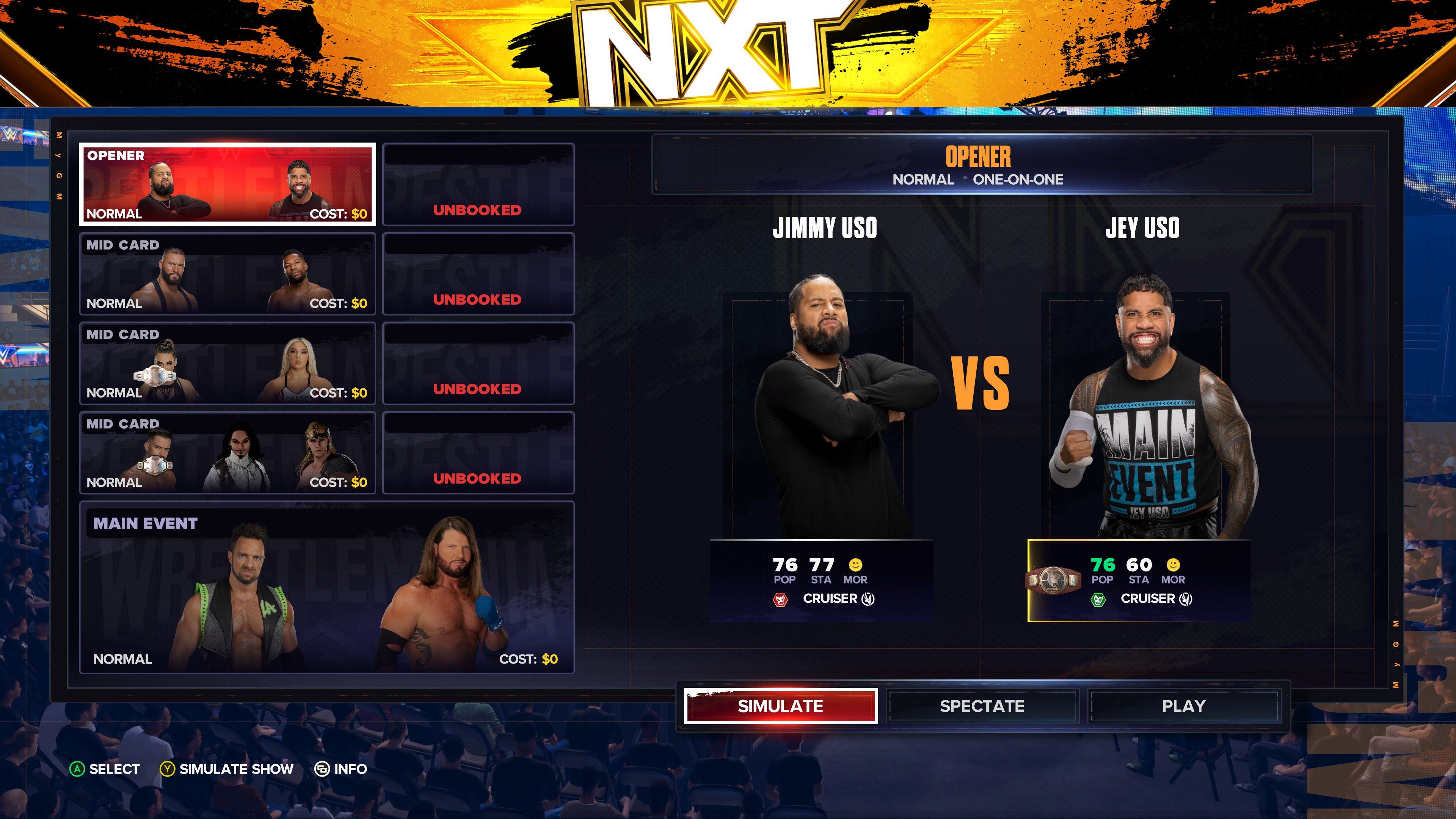 WWE 2K24 Jey vs Jimmy