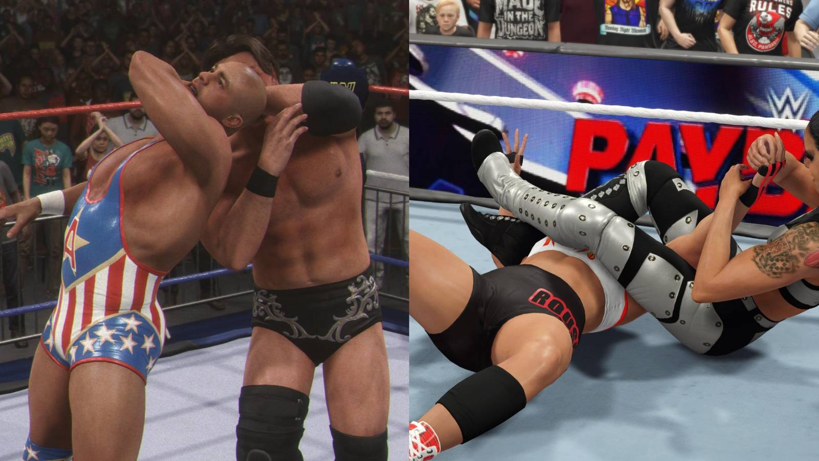 WWE 2K24 Regal cutter on Angle - Baszler with the armbar