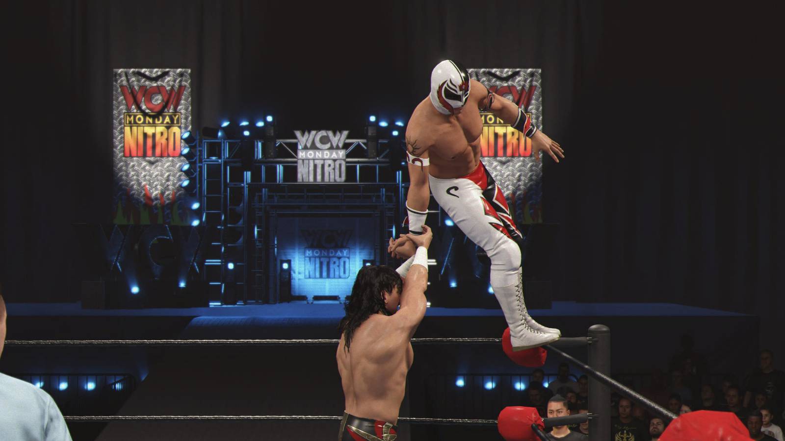 WWE 2K24 Rey with the Springboard Arm Drag on Eddie